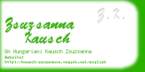 zsuzsanna kausch business card